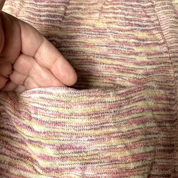 Sundance Long Sleeved Pink Cotton Knit Cardigan Women Petitie XL Pink Lagenlook - Picture 5 of 9